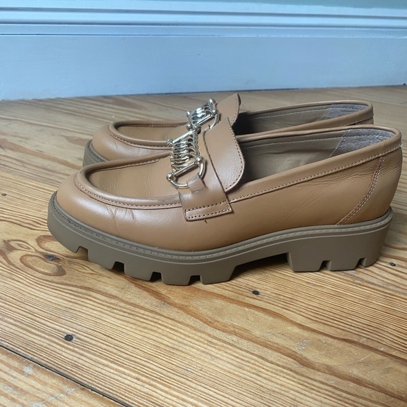 Gem’s Shoes Chunky Loafers Tan Genuine Leather Upper Rubber Sole Size 39 US 8 - Picture 7 of 7